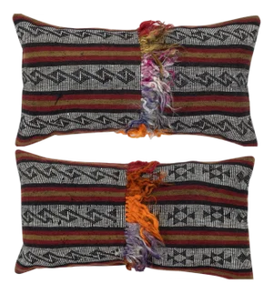 16"x28" SET OF 2 - Handmade Kilim Cushion Covers. A pair of Lumbar Pillow Covers
