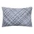 Luxury Gray & White Woven Cowhide Leather Throw Pillow 16x24 | Handmade Designer Lumbar Cushion For Sale