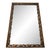Vintage Black & Gilt Carved Wooden Framed Mirror For Sale