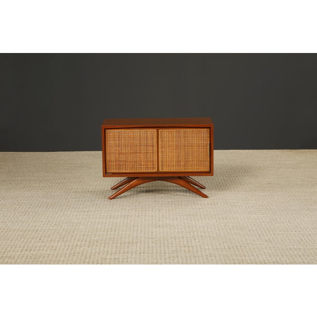 Vladimir Kagan Caned Sculptural Cabinet by Vladimir Kagan for Grosfeld House, 1950s, Signed For Sale - Image 4 of 12