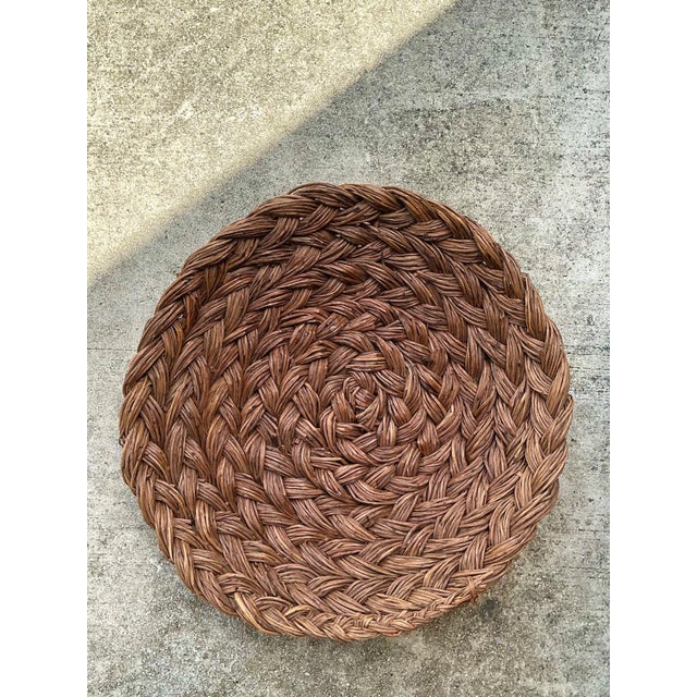 Vintage Handwoven Rattan Bowl For Sale - Image 4 of 16