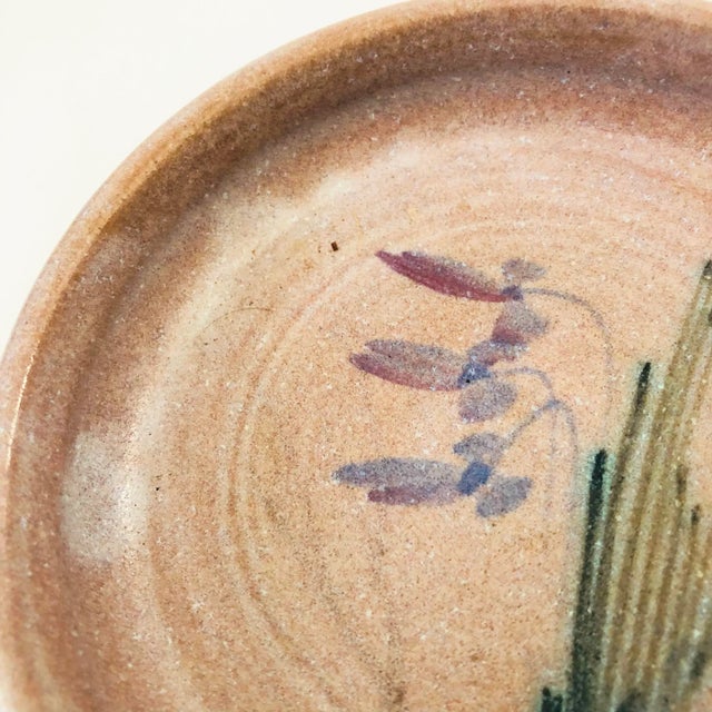 Late 20th Century Floral Studio Pottery Tray For Sale - Image 5 of 7