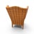 Late 20th Century Late 20th Century Pair of Palecek Woven Rattan Wingback Lounge Chairs With Rolled Arms For Sale - Image 5 of 15