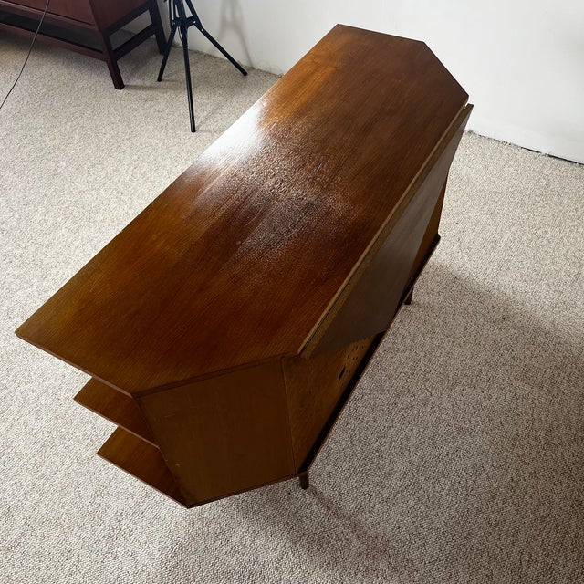 Mid-Century Modern Buffet Bas en Placage Teck, 1960s For Sale - Image 11 of 18