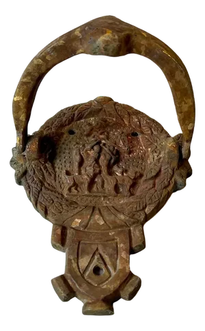 Antique Bronze Door Knocker with Hunting Theme