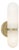 Salon Alabaster Sconce Small, Natural Brass For Sale