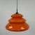Glass Space Age Orange Glass Mushroom Pendant from Peill & Putzler, 1970s For Sale - Image 7 of 11