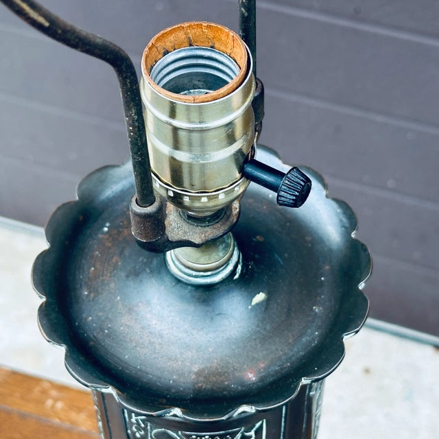 Vintage Ace King Queen Poker Playing Cards Game Room Table Lamp For Sale - Image 10 of 12