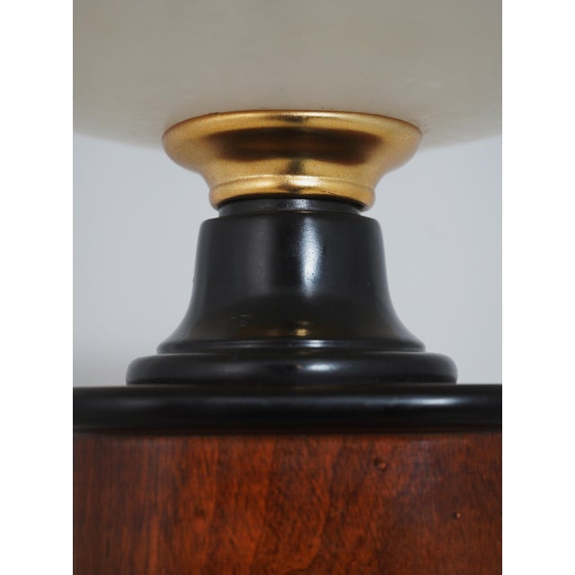 Brown Italian Versace Inlaid Mahogany Torcherie Floor Lamp For Sale - Image 8 of 9