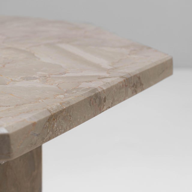 1970s Italian Postmodern Octagonal Marble Pedestal Table For Sale In Greensboro - Image 6 of 18