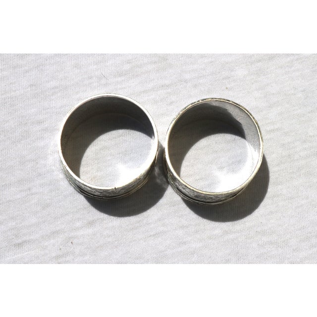 Antique John Thompson & Sons Sterling Silver Napkin Rings in Box- Set of 2 For Sale - Image 10 of 13