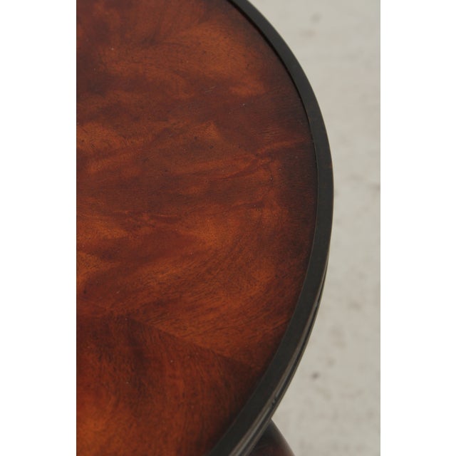 Theodore Alexander 3 Tier Round Flame Mahogany End Lamp Table For Sale - Image 11 of 13