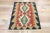 Textile Vintage Persian Shiraz Kilim Rug - 02'00 X 02'11 For Sale - Image 7 of 9