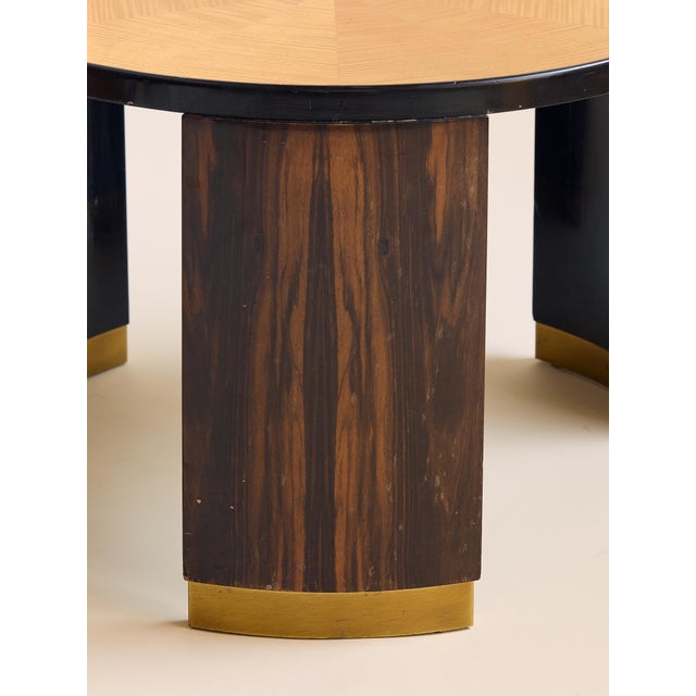 Maison Dominique The Vintage Art Deco Round Coffee Table Attributed to André Domin For Sale - Image 4 of 11