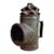 Antique Tin Bullseye Candle Lantern Crimped Top Green Painted Belt Lamp For Sale