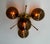 Metal Orchidea Polished Brass Smoky Globe Flush Mount by Fabio LTD For Sale - Image 7 of 8
