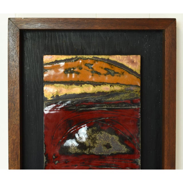 Mid-Century Modern Organic Mid Century Copper Enamel Wall Art Panel Sculpture For Sale - Image 3 of 10