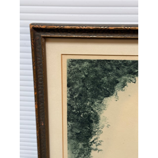 Green Early 20th Century Louis Icart "Le Panier De Pommes" Signed Lithograph For Sale - Image 8 of 12