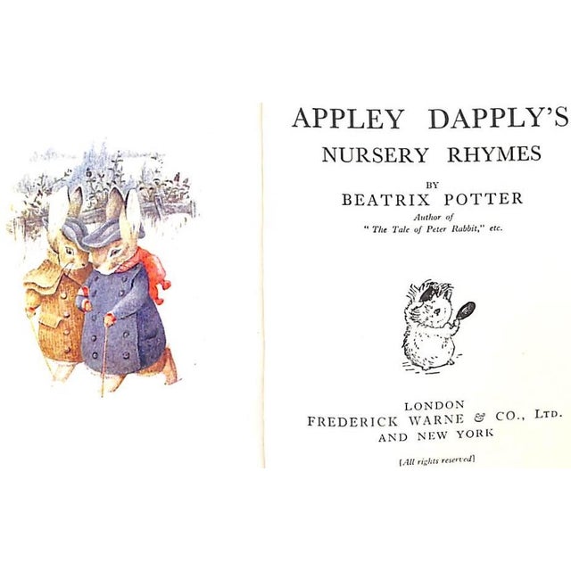 POTTER, Beatrix [53] pp. Frederick Warne & Co., Ltd. 1917 5 1/2" x 4 1/4" Appley Dapply's Nursery Rhymes is the first of...