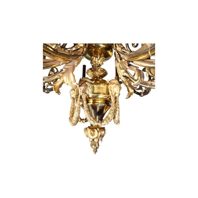 19th-Century French Gilded Bronze Chandelier 16 Lights, 1860s For Sale - Image 14 of 18