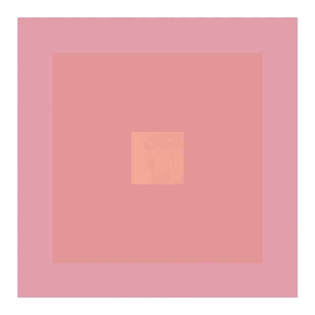 Abstract Modern Minimal Color Study Prints - Pink Tones - Set of 3 in White Frame For Sale - Image 3 of 6