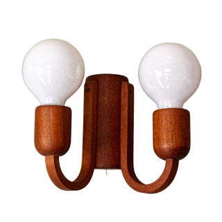 Mid-Century Danish Teak Wall Light from Domus, 1960s For Sale