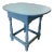 1970s Country Rustic Teal Painted Oval Side Table For Sale