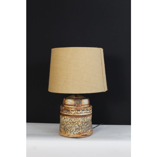 Mid 20th Century Roland Zobel Influence Ceramic Lamp For Sale - Image 4 of 13