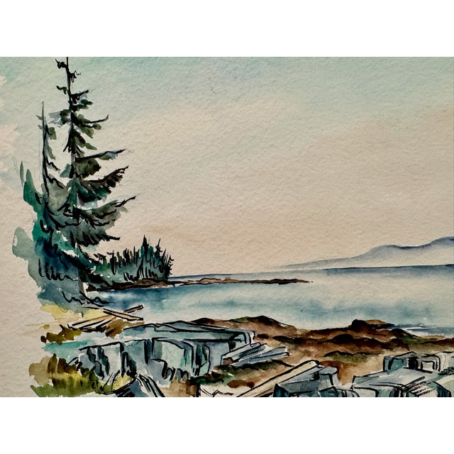 Original watercolor on paper by Henry Emil Salloch, also known as Heinz Emil Salloch, the German-born American artist and...