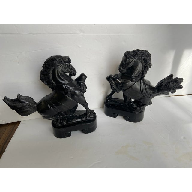 Mid-Century Modern Raging Horses Blank Onyx Bookends - a Pair For Sale - Image 9 of 9