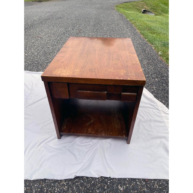 Lane  brutalist Paul Evans Style Brutalist Staccato Living Room Set by Lane - Set of 3 For Sale - Image 4 of 12