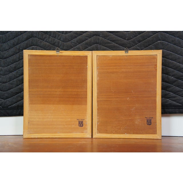 2 Schild Intarsia German Wood Inlay Marquetry Cityscapes Street Scenes 11" For Sale - Image 12 of 12