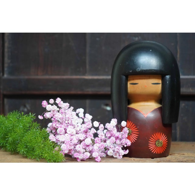 Wood Vintage Gunma Kokeshi by Ryoka Aoki, Japan, 1980s For Sale - Image 7 of 7