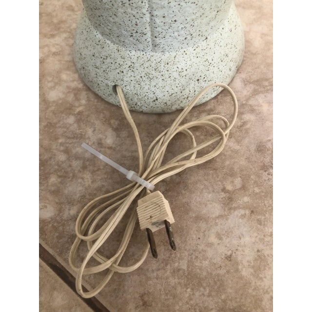 Mid-Century Modern Ceramic Painted Blue and Green With Gold-Colored Flecks Table Lamp For Sale In West Palm - Image 6 of 9