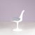Tulip Chairs with Gray Fabric Cushions by Eero Saarinen for Knoll International, USA, 1960s, Set of 4 For Sale - Image 9 of 12