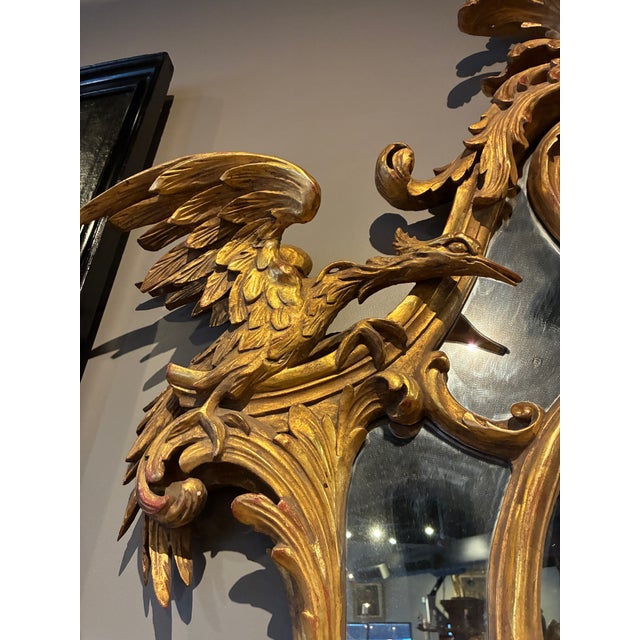 18th Century Pair of French Gilded Mirrors With Chinese Cranes For Sale In Phoenix - Image 6 of 12