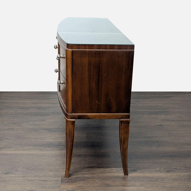 Thomasville Thomasville Bow Front Burl Veneer Sideboard Buffet For Sale - Image 4 of 11