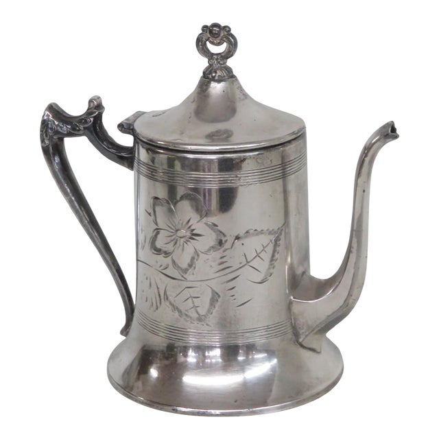 Sheffield Silver Plated Tea Coffee Pot Number 851 Early 1900s Made in Usa 4853b For Sale