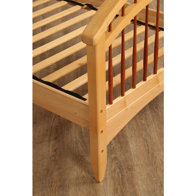 Vermont Precision Woodworks Maple Twin Size Spindle Bedframe For Sale - Image 9 of 12