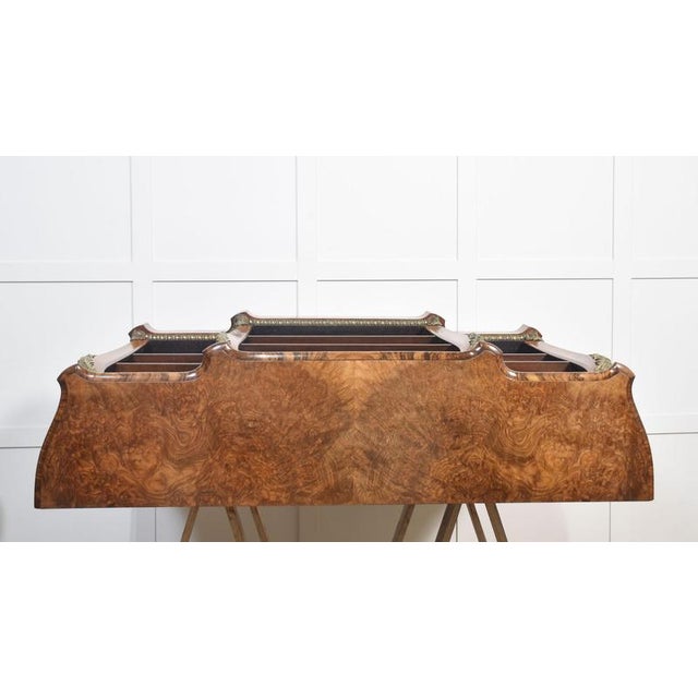 Gilt Metal Mounted Walnut Breakfront Open Bookcase For Sale - Image 18 of 18