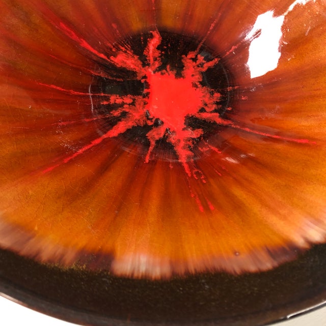 1960s May Rich Company Glazed Bowl and Platter For Sale - Image 5 of 9