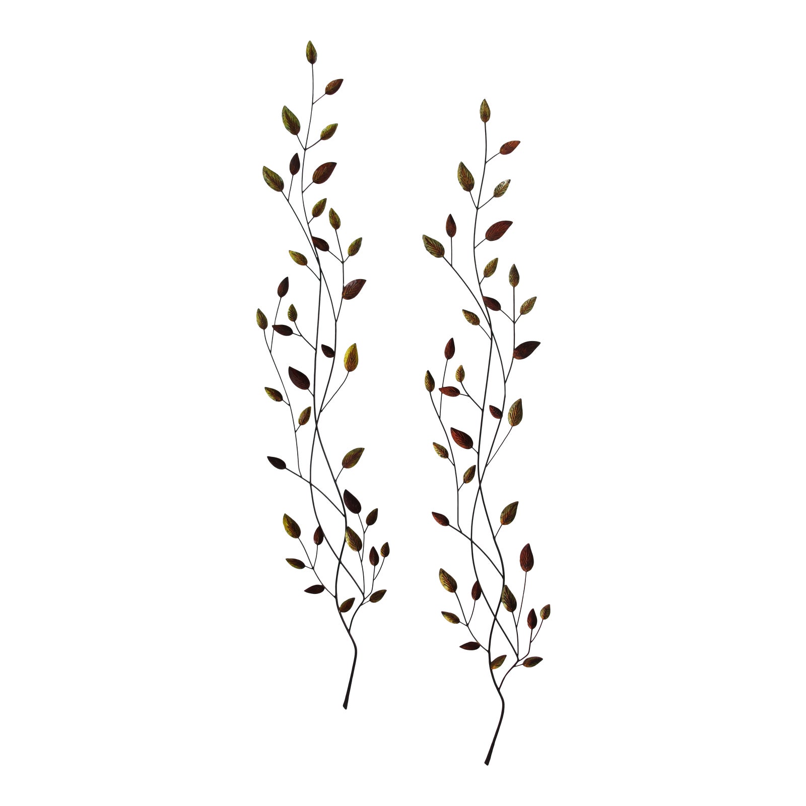 Metal Leaf And Vine Wall Art A Pair Chairish
