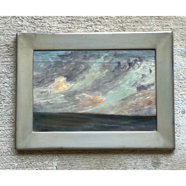Vintage Framed Seascape Oil Painting For Sale - Image 11 of 12
