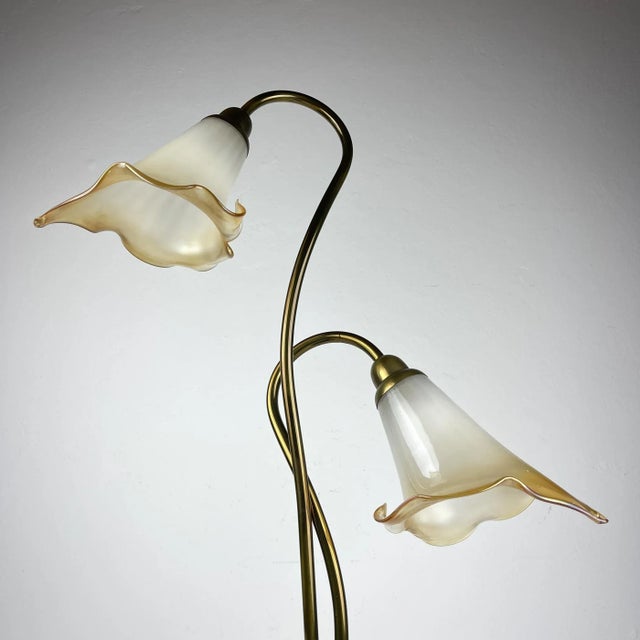 Vintage Murano Table Lamp Lilies, Italy, 1970s For Sale - Image 13 of 18