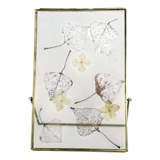 Table Picture Frame with Real Leaf Decoration, France, 1970s For Sale