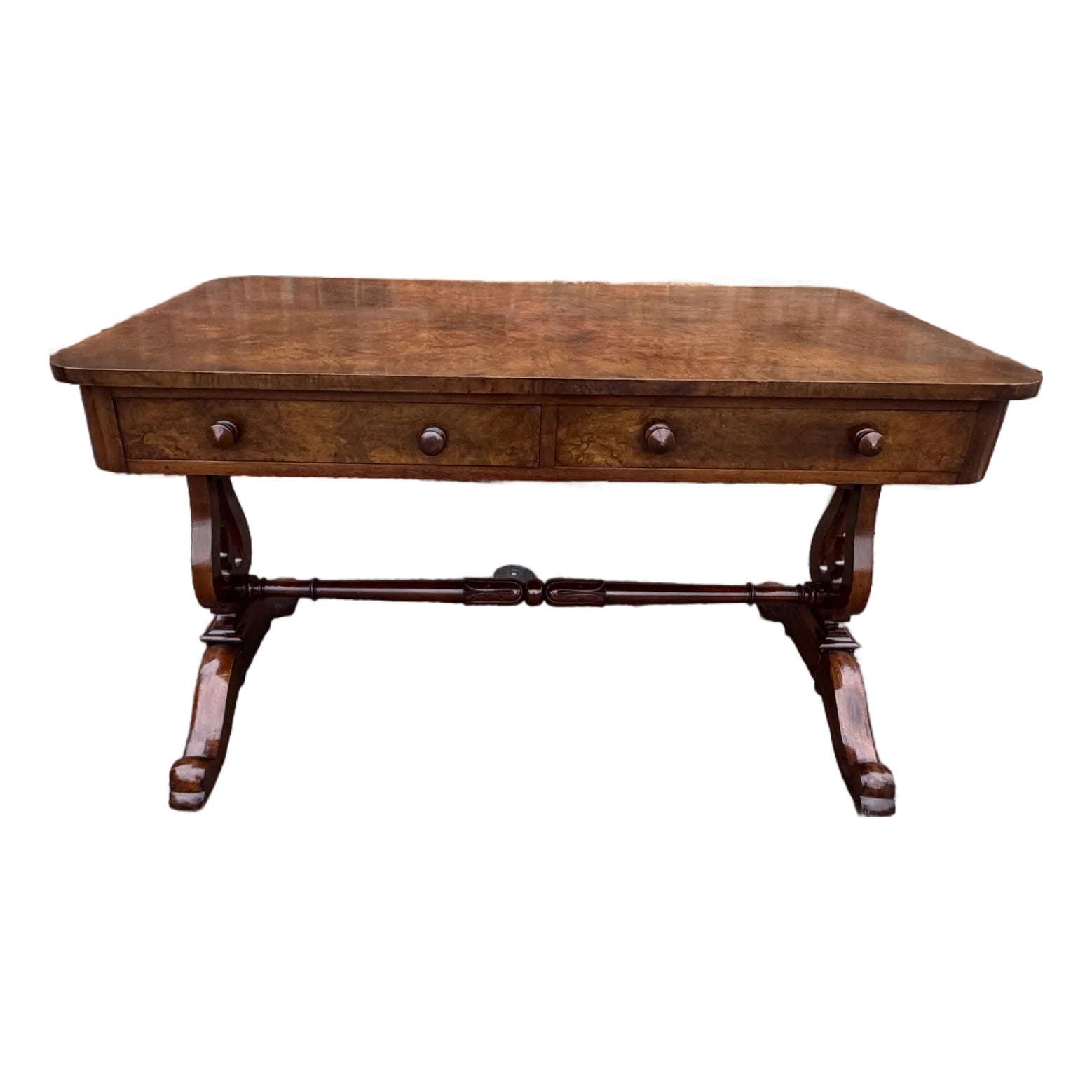 19th Century English Regency Library Table | Chairish