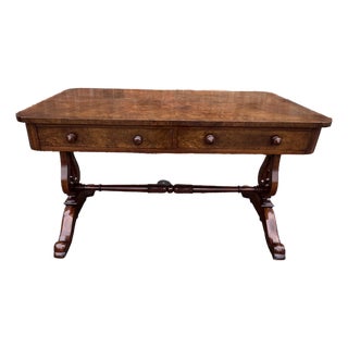 19th Century English Regency Library Table For Sale