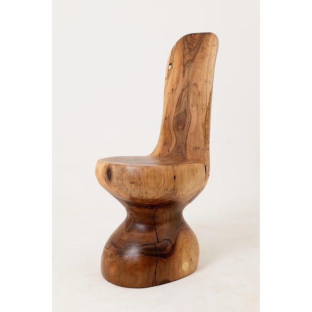 Contemporary Chair in Walnut Wood by Logniture For Sale - Image 3 of 18