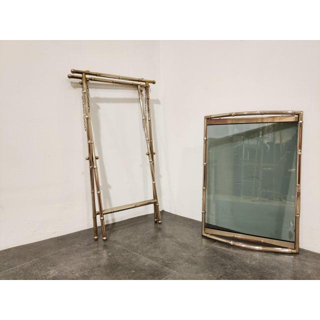 1950s Vintage Faux Bamboo Folding Table, 1950s For Sale - Image 5 of 8