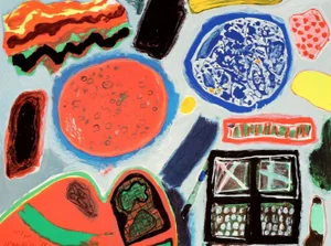 Corneille, Abstract Composition, 1988, Lithograph
